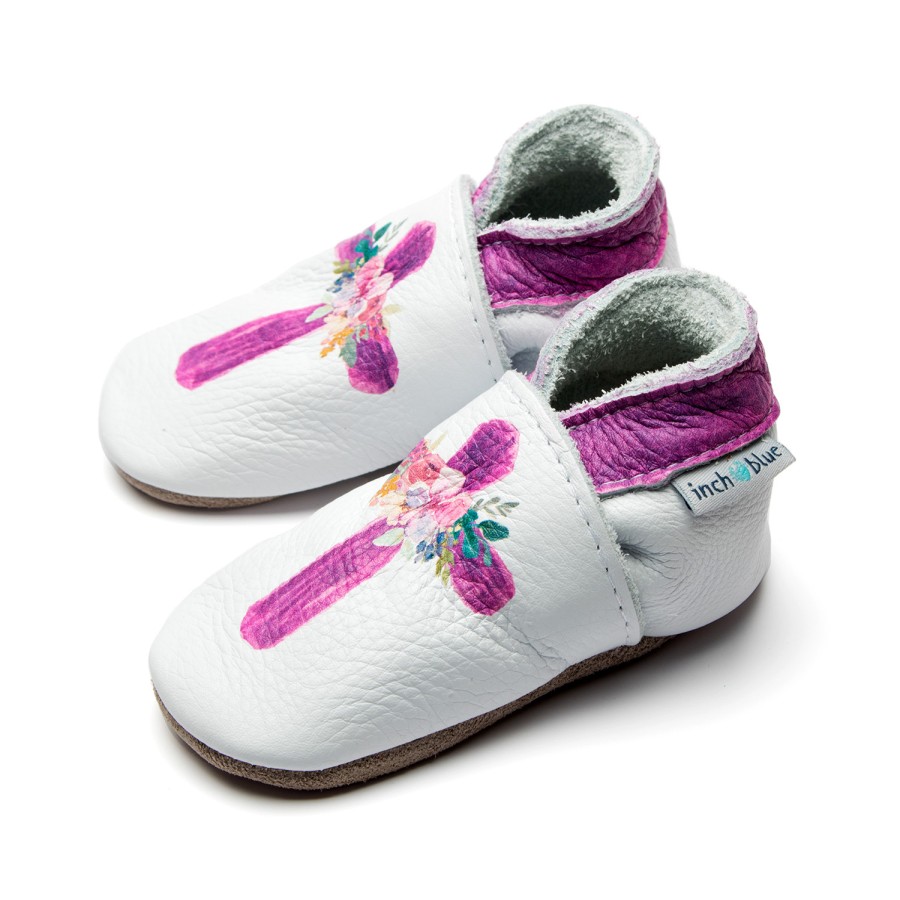 Kids Inch Blue | Floral Cross Magenta