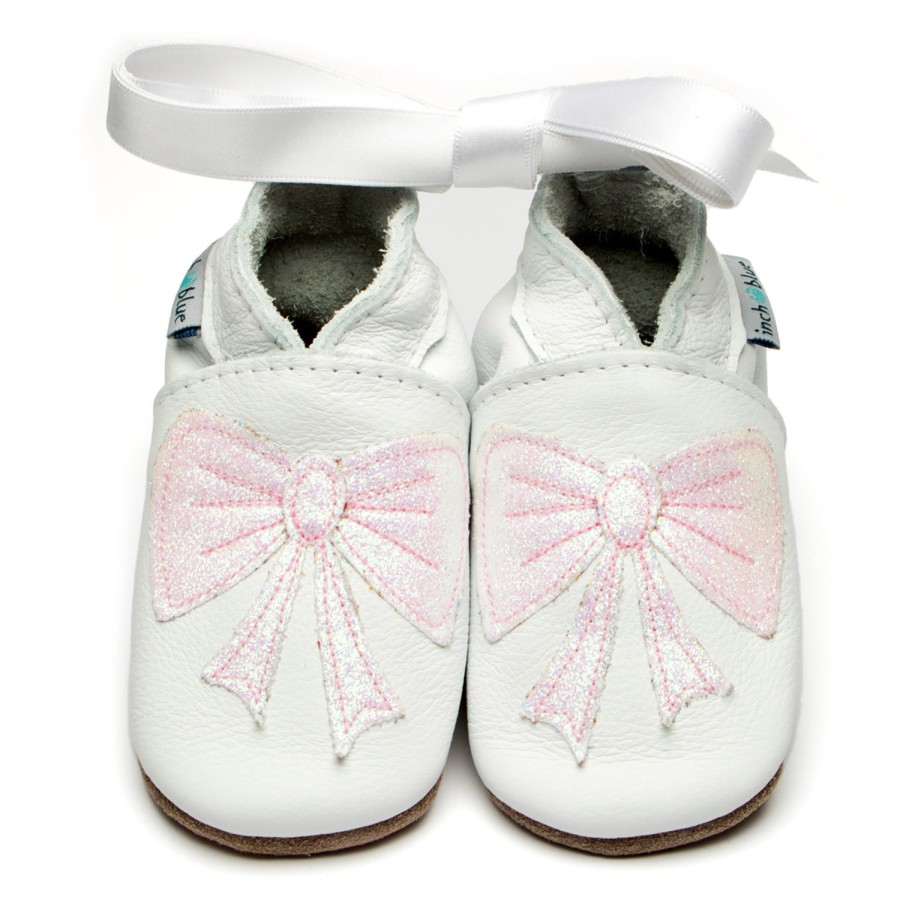 Kids Inch Blue | Bow White/Glitter