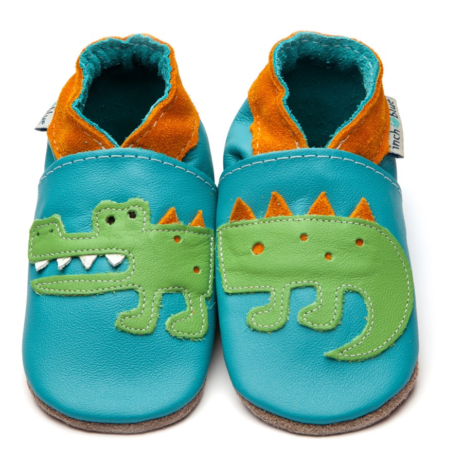 Newborn Inch Blue | Crocodile Turquoise/Tangerine